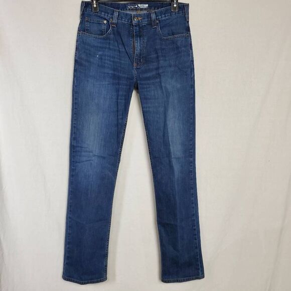 Carhartt Rugged Flex Relaxed Fit Jeans Men’s 34x36 Blue 5-Pocket Workwear Denim - Picture 2 of 9